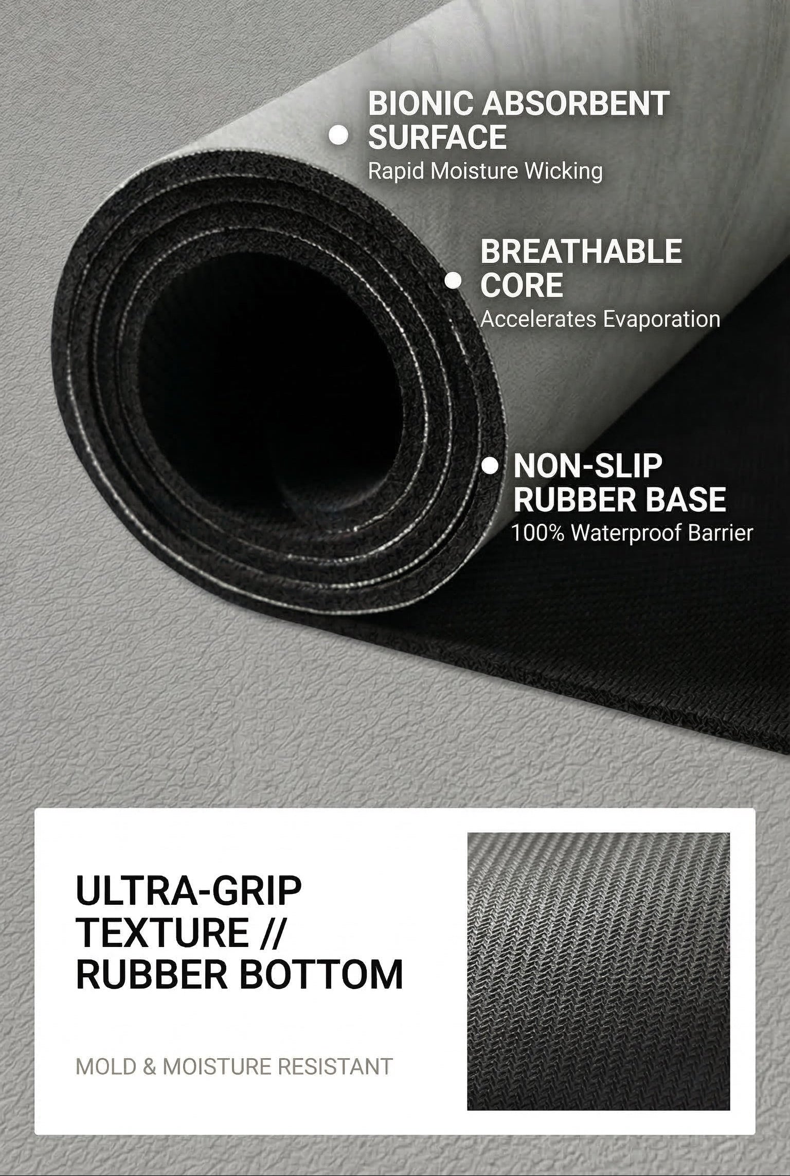 Kitchen Dish Drying Mat – Quick Dry Diatomite Drain Pad for Tableware & Coffee Station