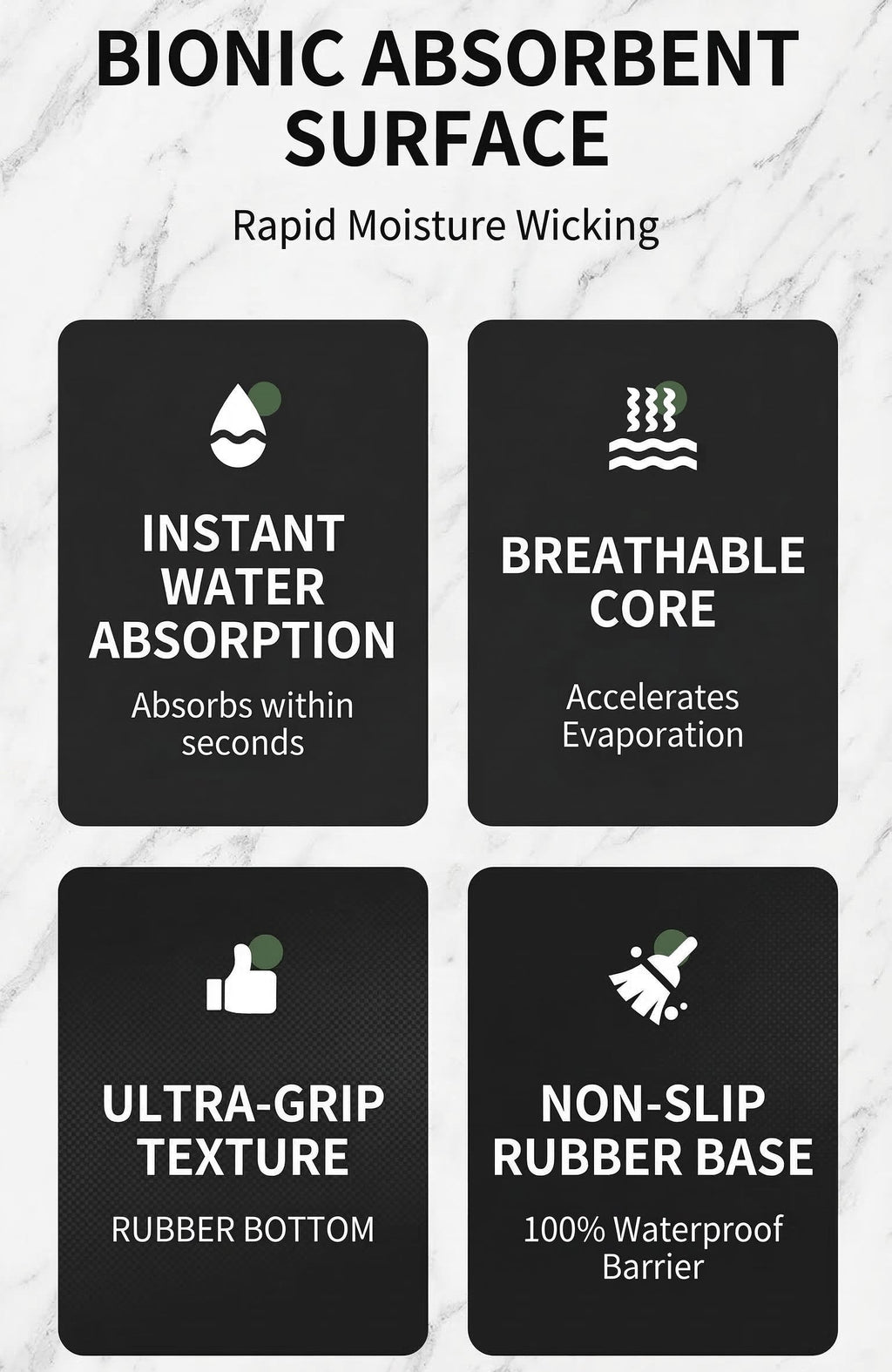 Kitchen Dish Drying Mat – Quick Dry Diatomite Drain Pad for Tableware & Coffee Station