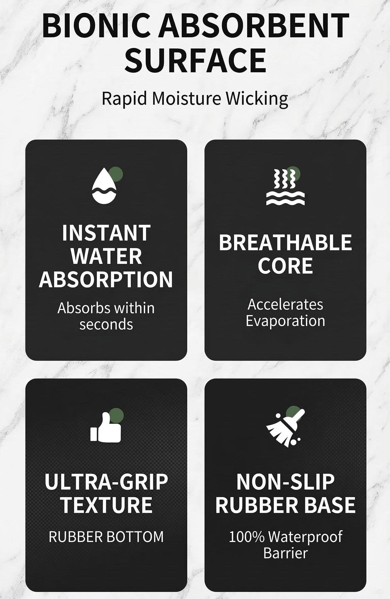 Kitchen Dish Drying Mat – Quick Dry Diatomite Drain Pad for Tableware & Coffee Station