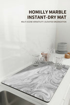 Kitchen Dish Drying Mat – Quick Dry Diatomite Drain Pad for Tableware & Coffee Station