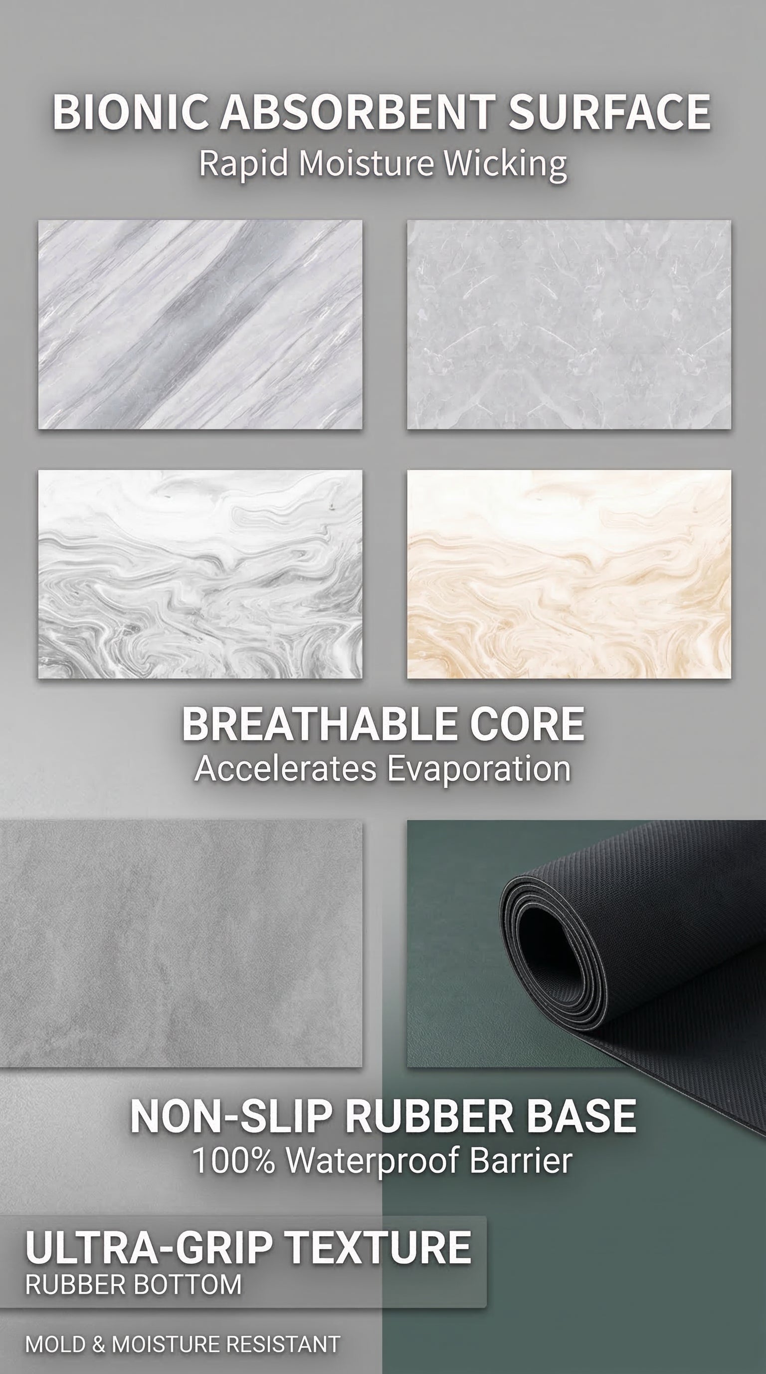 Kitchen Dish Drying Mat – Quick Dry Diatomite Drain Pad for Tableware & Coffee Station