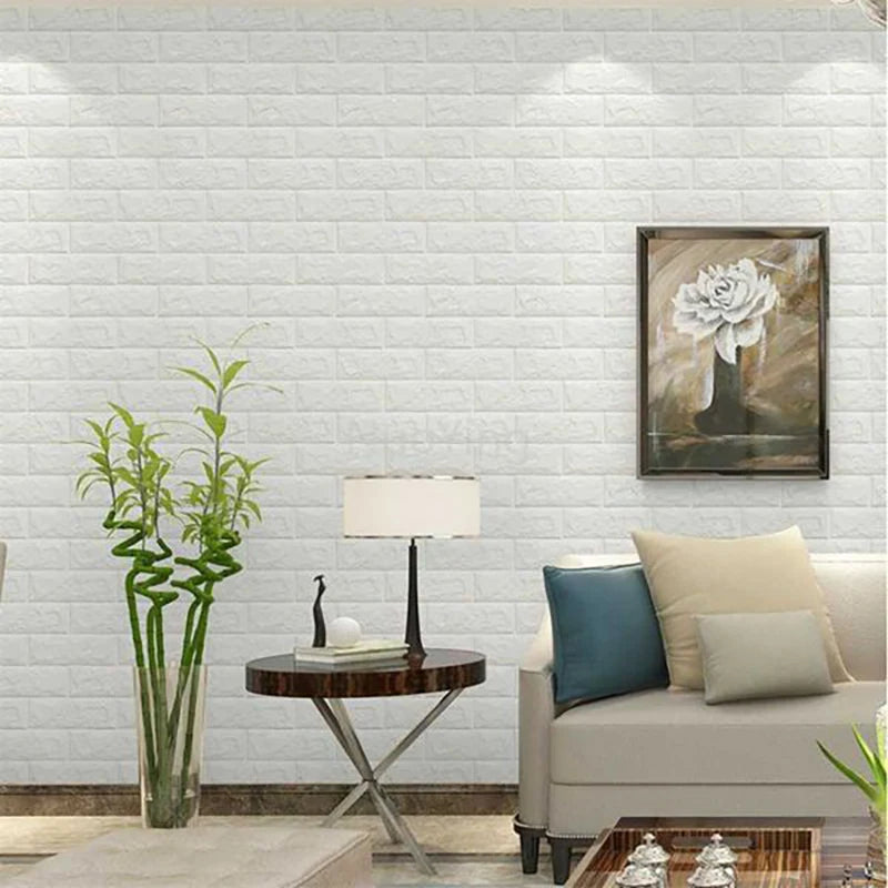 Homilly 3D Brick Wall Panels – Peel & Stick Foam Wallpaper (70cm)