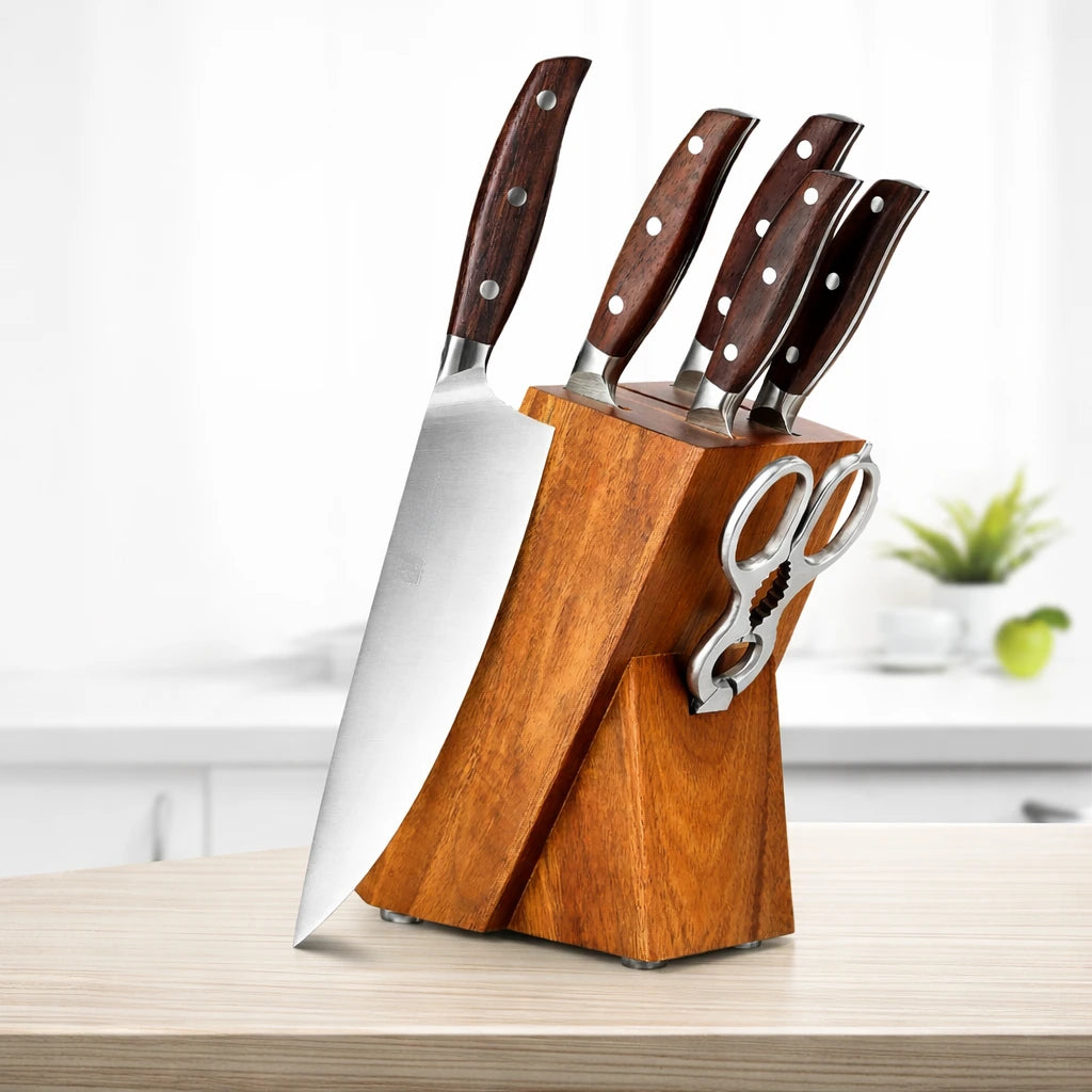 Professional 7-Piece Knife Set – German 1.4116 Stainless Steel Kitchen Knives