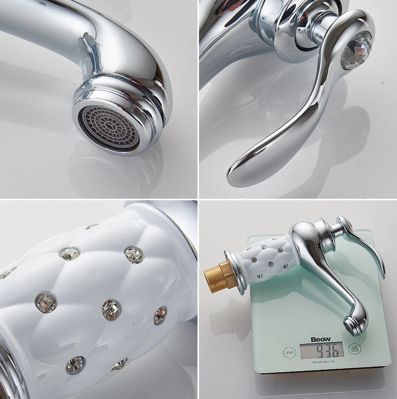 Homilliy Antique Brass Bathroom Faucet – Single Handle Mixer