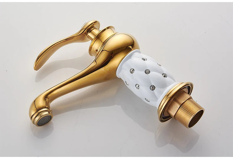 Homilliy Antique Brass Bathroom Faucet – Single Handle Mixer