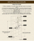 Homilliy Antique Brass Bathroom Faucet – Single Handle Mixer