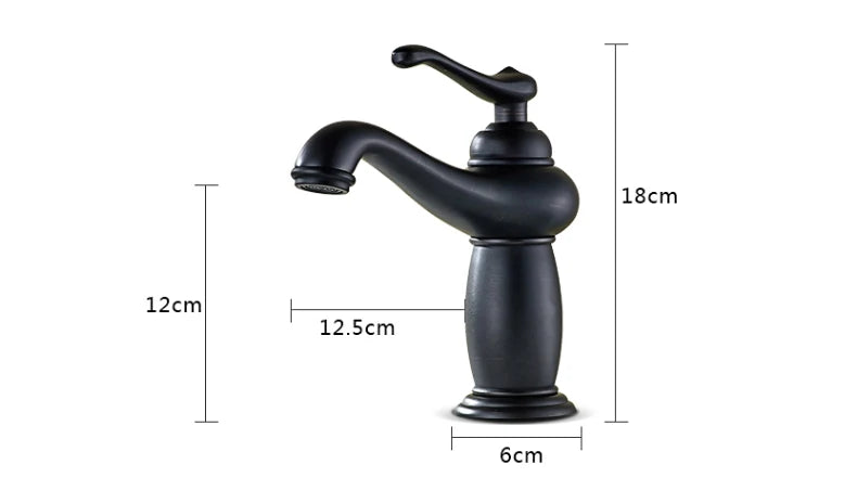 Homilliy Antique Brass Bathroom Faucet – Single Handle Mixer