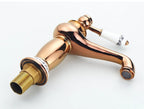 Homilliy Antique Brass Bathroom Faucet – Single Handle Mixer