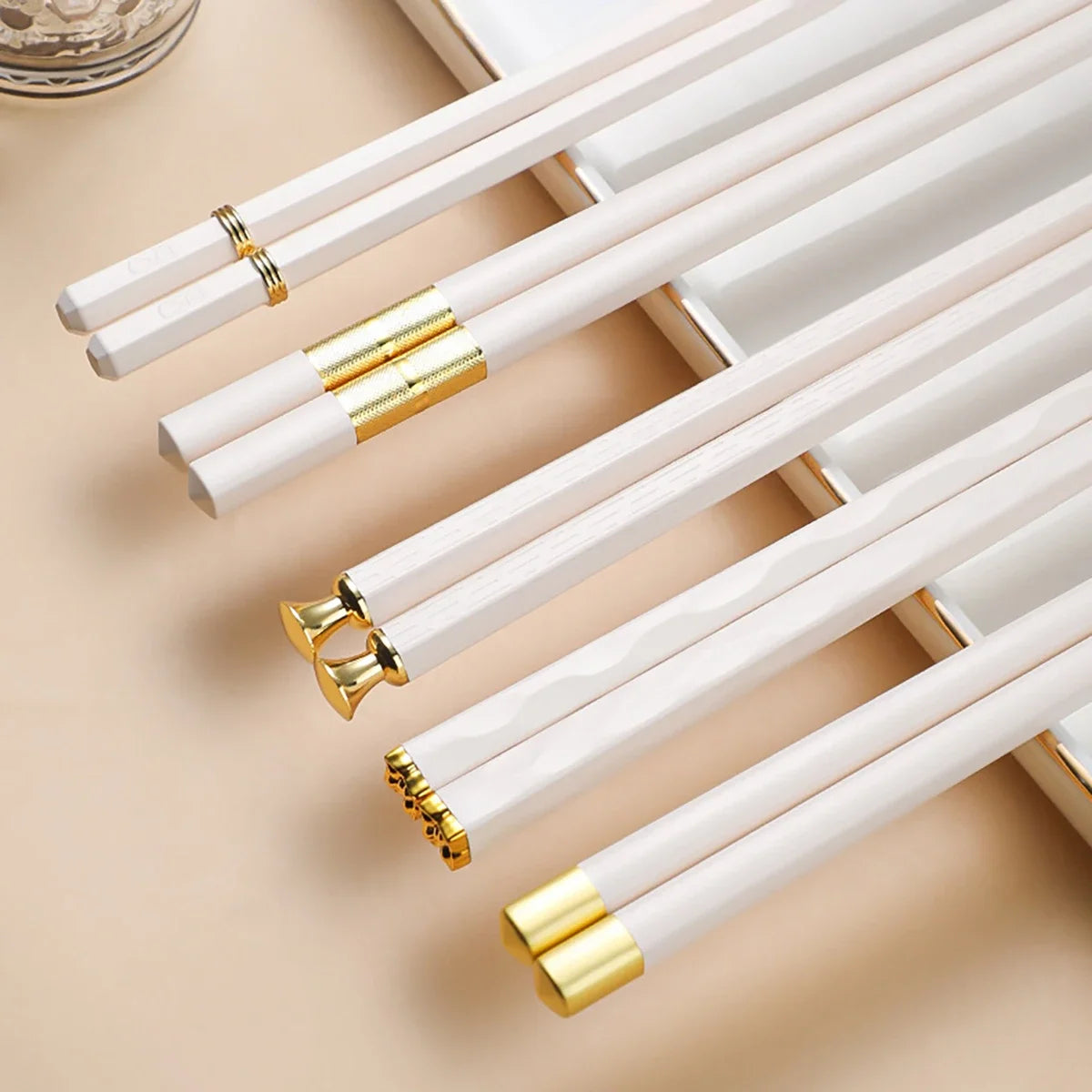 Premium Japanese-Style Chopsticks (5-Pair Set) – Reusable & Non-Slip for Authentic Dining