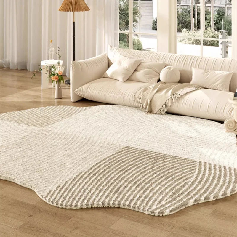 Organic Cloud Plush Area Rug – Ultra-Soft Asymmetrical Floor Mat