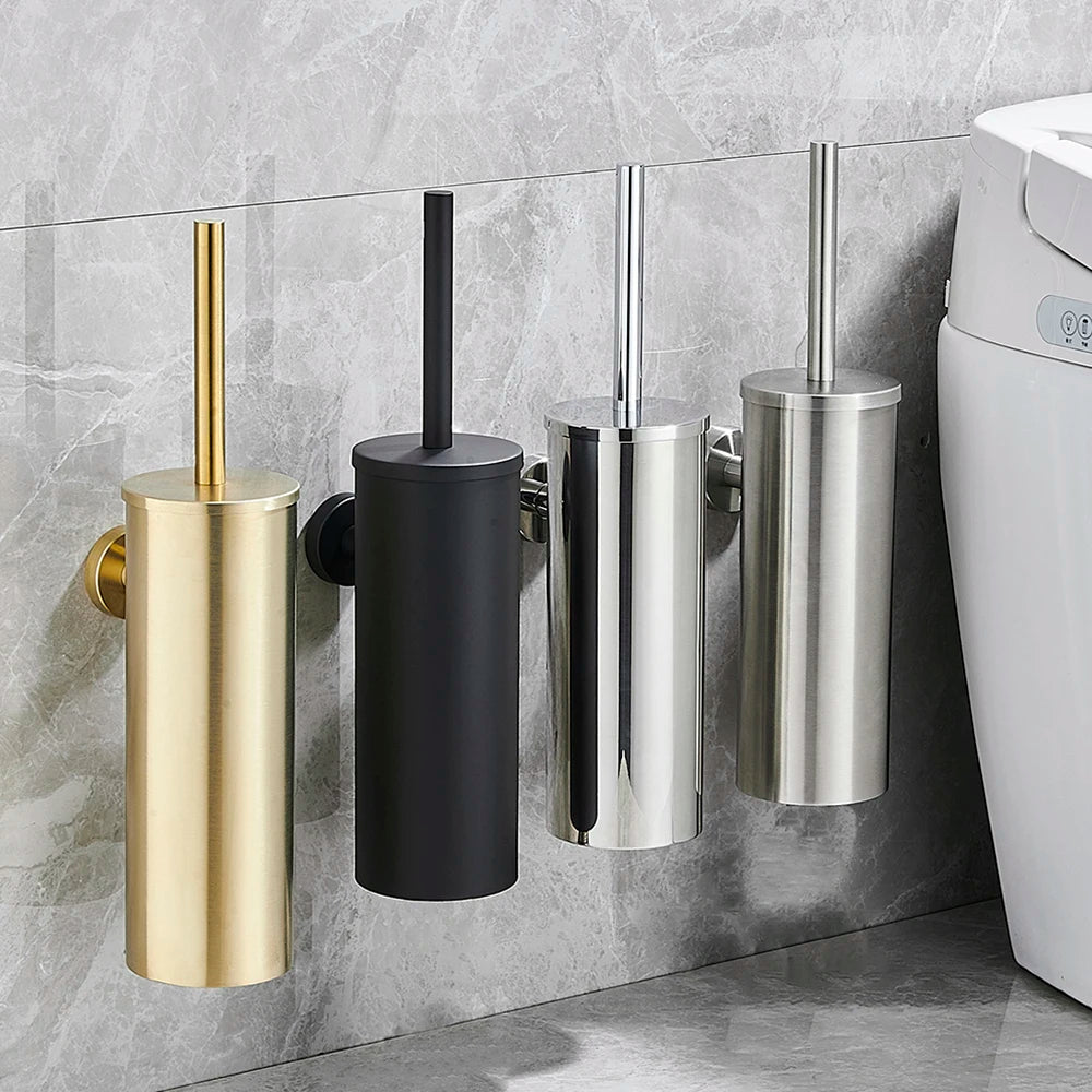 Wall-Mounted Stainless Steel Toilet Brush Holder