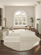 Organic Cloud Plush Area Rug – Ultra-Soft Asymmetrical Floor Mat