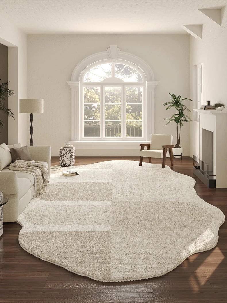 Organic Cloud Plush Area Rug – Ultra-Soft Asymmetrical Floor Mat