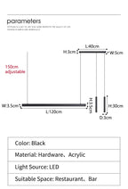 Nordic Linear LED Pendant Light – Ultra-Slim Modern Island Chandelier