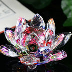 Sparkling Crystal Lotus Flower – Elegant Feng Shui Decor & Paperweight
