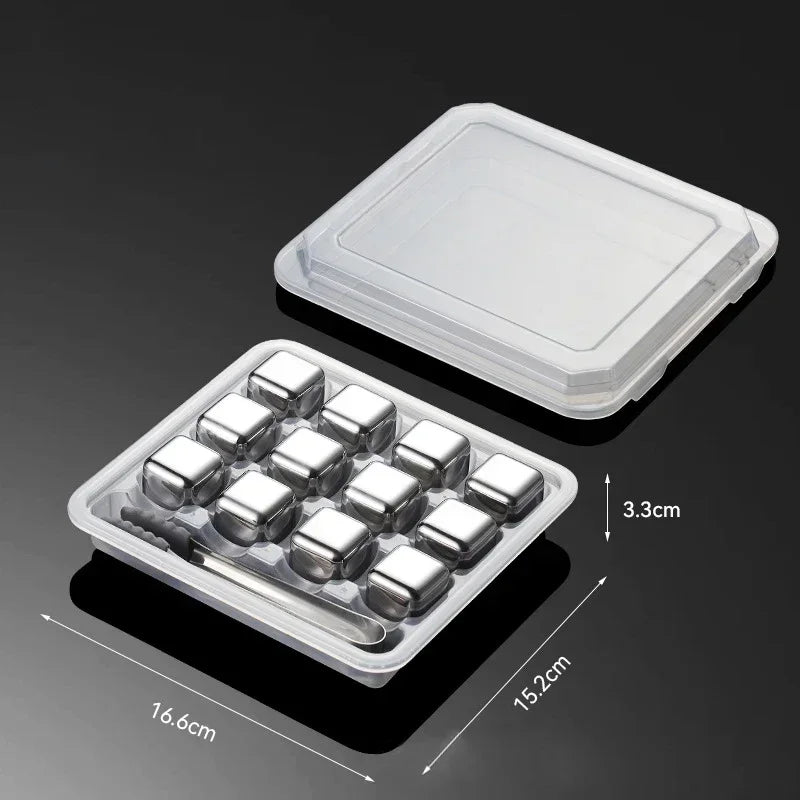 Homilliy Stainless Steel Whiskey Stones – Reusable Drink Chillers