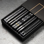 Premium Japanese-Style Chopsticks (5-Pair Set) – Reusable & Non-Slip for Authentic Dining