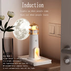 Nordic Lighthouse Moon Projection Lamp - Motion Sensor Ambient Light