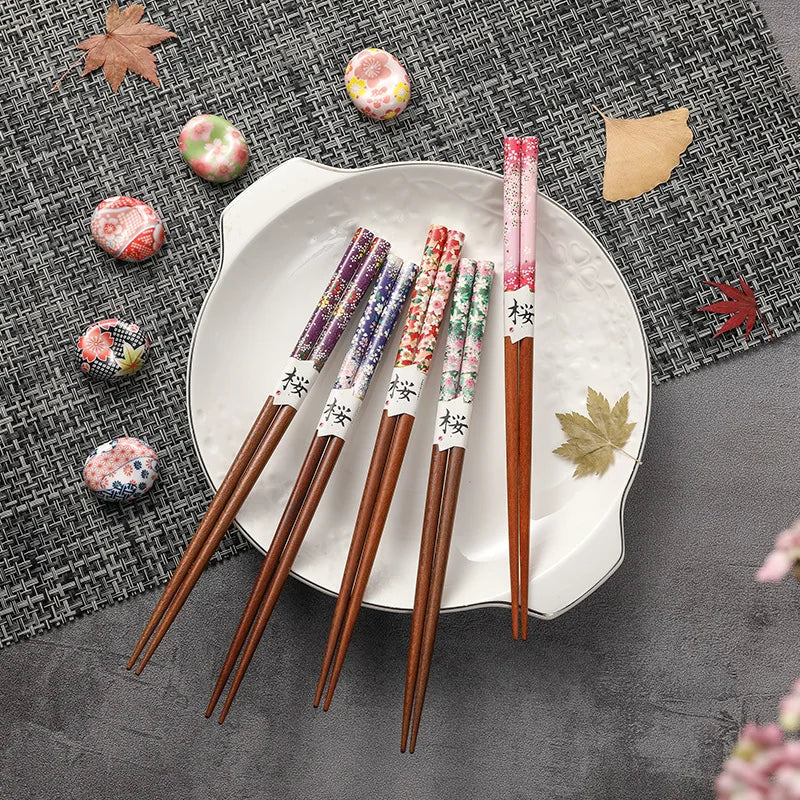 Panda Bamboo Chopsticks Set – 2 Pairs Non-Slip Reusable Chopsticks