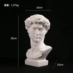 David Head Resin Bust Sculpture – Modern European Abstract Home Décor