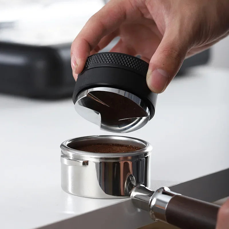 Homilly Adjustable Espresso Tamper & Distributor – Palm Press (51mm / 53mm / 58mm)