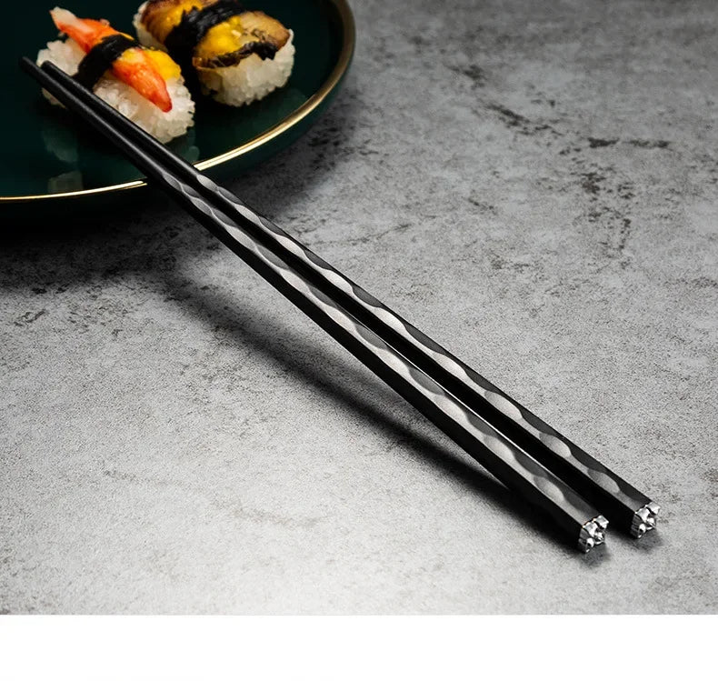 Premium Japanese-Style Chopsticks (5-Pair Set) – Reusable & Non-Slip for Authentic Dining