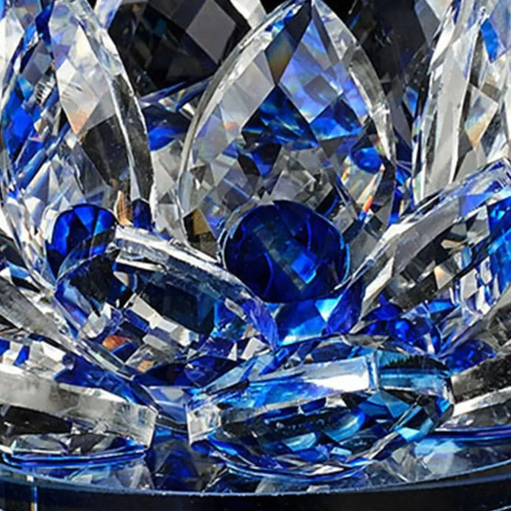 Sparkling Crystal Lotus Flower – Elegant Feng Shui Decor & Paperweight