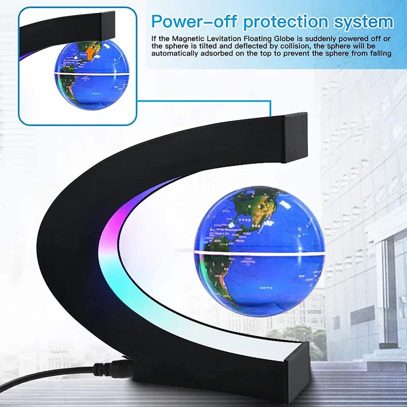 Nordic Magnetic Levitating Floating Globe - LED Anti-Gravity World Map
