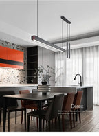 Nordic Linear LED Pendant Light – Ultra-Slim Modern Island Chandelier