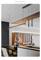 Nordic Linear LED Pendant Light – Ultra-Slim Modern Island Chandelier