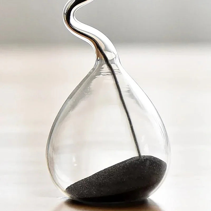 Nordic Curved Glass Hourglass - Minimalist Sand Timer