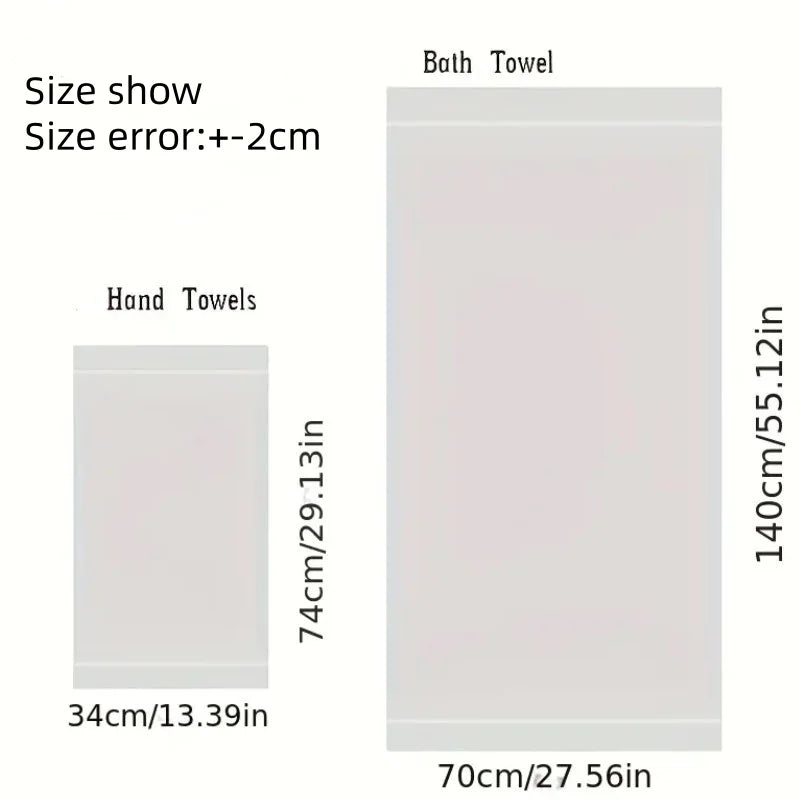 Homilliy Essential Cotton Bath Towels – 2-Piece Set (Black)