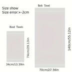 Homilliy Essential Cotton Bath Towels – 2-Piece Set (Black)