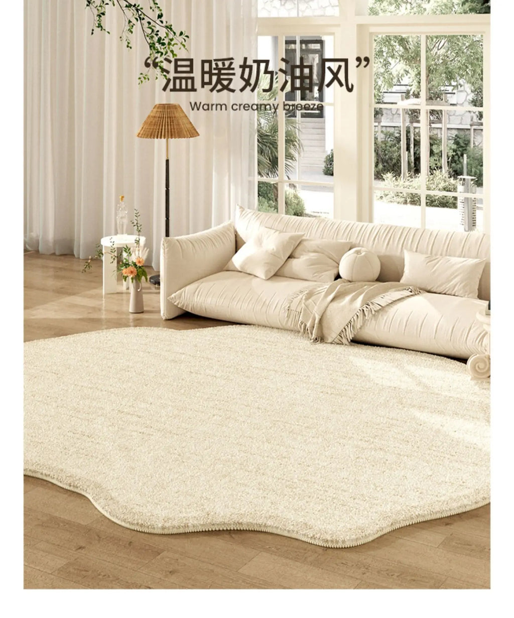 Organic Cloud Plush Area Rug – Ultra-Soft Asymmetrical Floor Mat