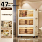 Foldable Storage Box with Clear Door – Large Capacity Organizer for Home Use