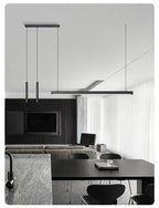 Nordic Linear LED Pendant Light – Ultra-Slim Modern Island Chandelier