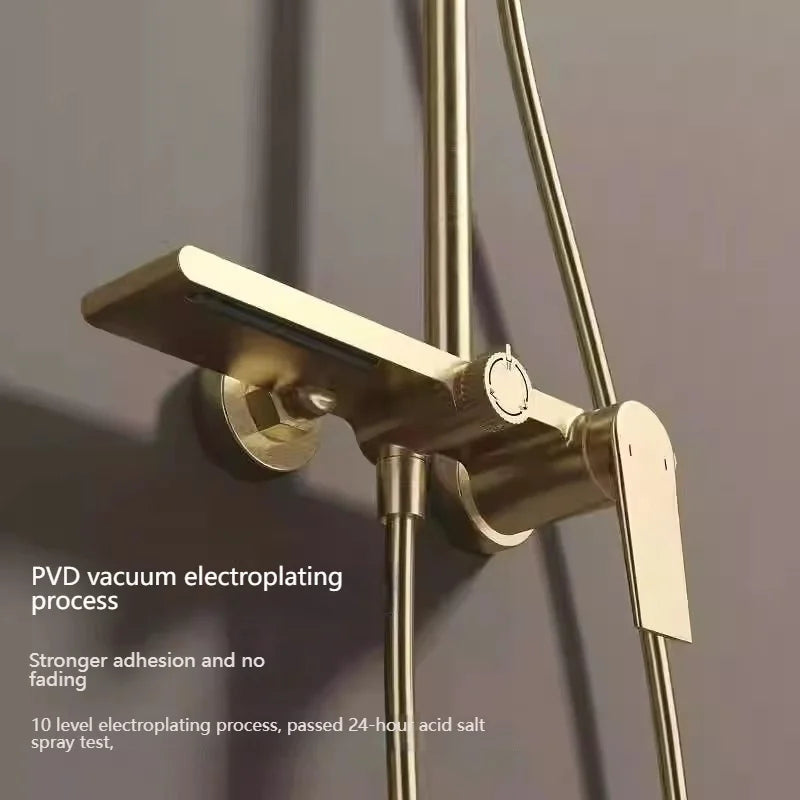 Homilliy Golden Shower Set – Multi-Function Bathroom Mixer & Hand Shower