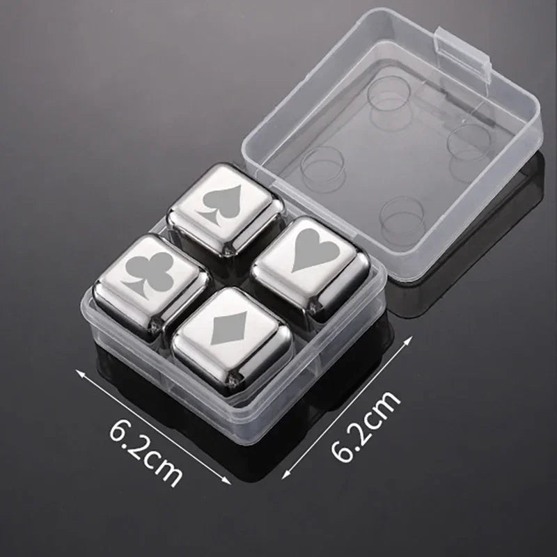 Homilliy Stainless Steel Whiskey Stones – Reusable Drink Chillers