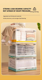 Foldable Clear Storage Trunk – Large Capacity Stackable Organizer for Clothes & Wardrobe