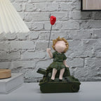 Heart Balloon Girl Sculpture – Modern Art Resin Statue Inspired Décor