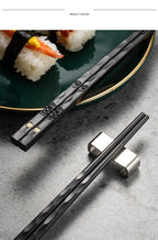Premium Japanese-Style Chopsticks (5-Pair Set) – Reusable & Non-Slip for Authentic Dining