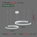 Nordic LED Ring Pendant Light – Modern Minimalist Statement Chandelier