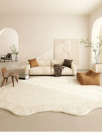 Organic Cloud Plush Area Rug – Ultra-Soft Asymmetrical Floor Mat