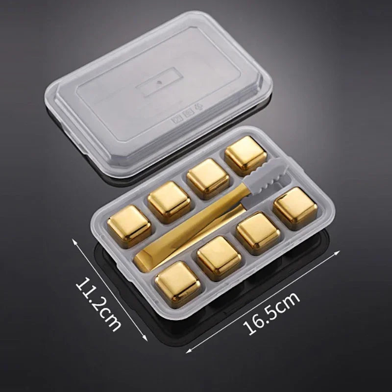 Homilliy Stainless Steel Whiskey Stones – Reusable Drink Chillers