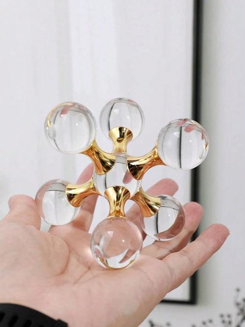 Crystal Geometric Molecular Candle Holder – Luxury Tabletop Decor & Ambient Lighting