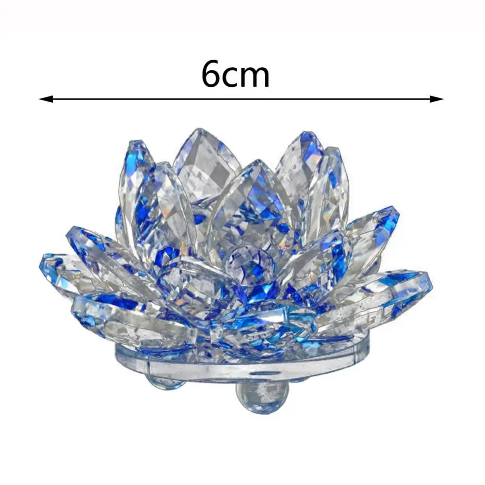 Sparkling Crystal Lotus Flower – Elegant Feng Shui Decor & Paperweight