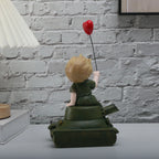 Heart Balloon Girl Sculpture – Modern Art Resin Statue Inspired Décor