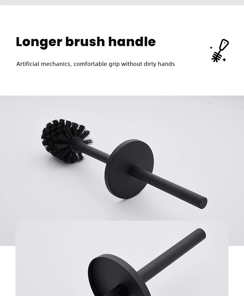 Wall-Mounted Stainless Steel Toilet Brush Holder