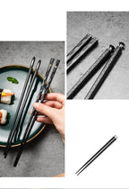 Premium Japanese-Style Chopsticks (5-Pair Set) – Reusable & Non-Slip for Authentic Dining