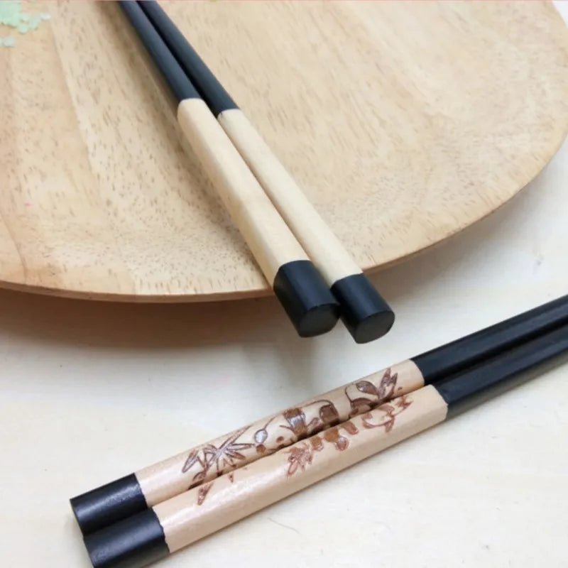 Panda Bamboo Chopsticks Set – 2 Pairs Non-Slip Reusable Chopsticks